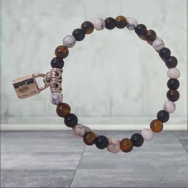 Bracelet Pierre Holyte, oeil du tigre, obsidien